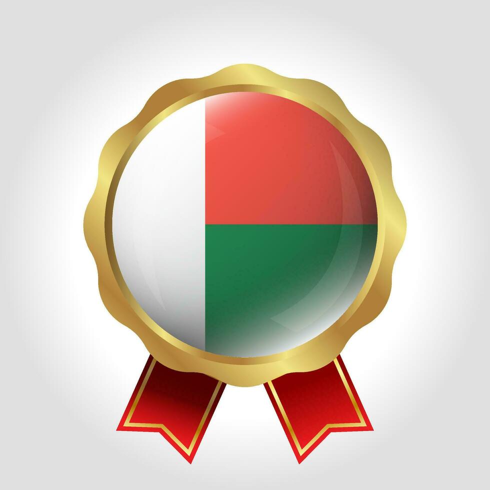 creativo Madagascar bandera etiqueta vector diseño