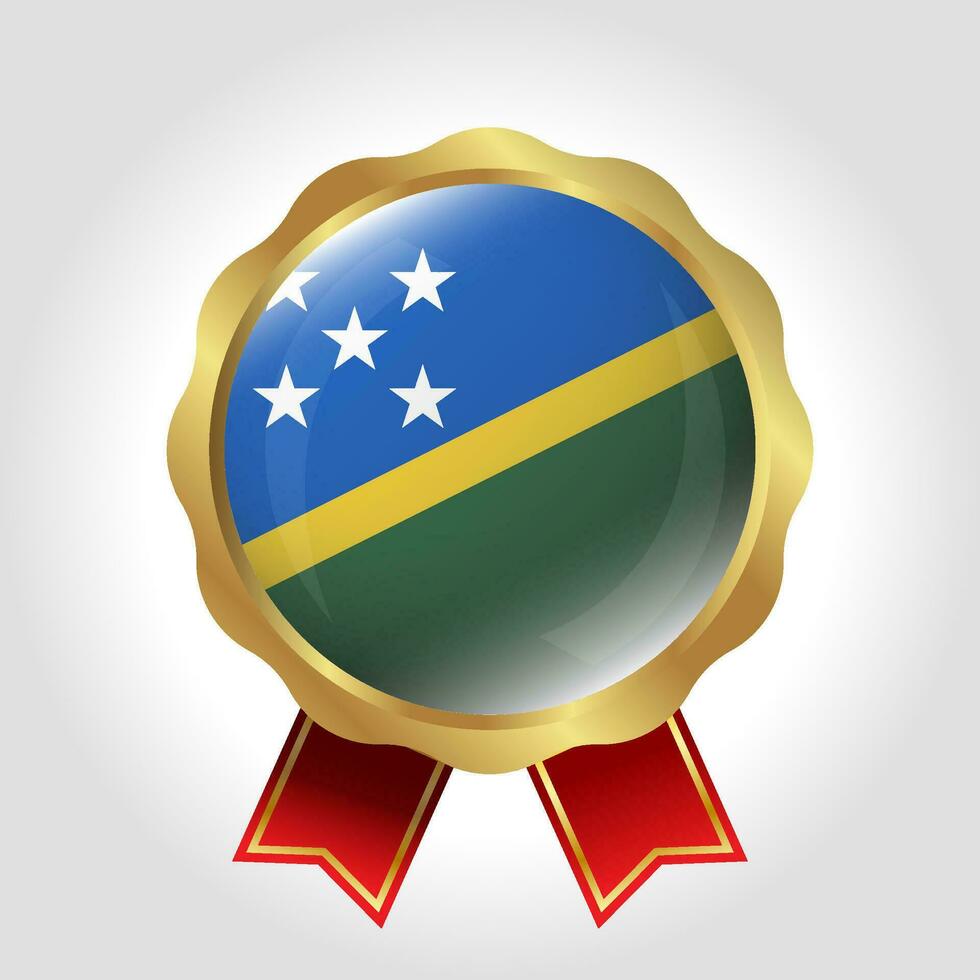 creativo Salomón islas bandera etiqueta vector diseño