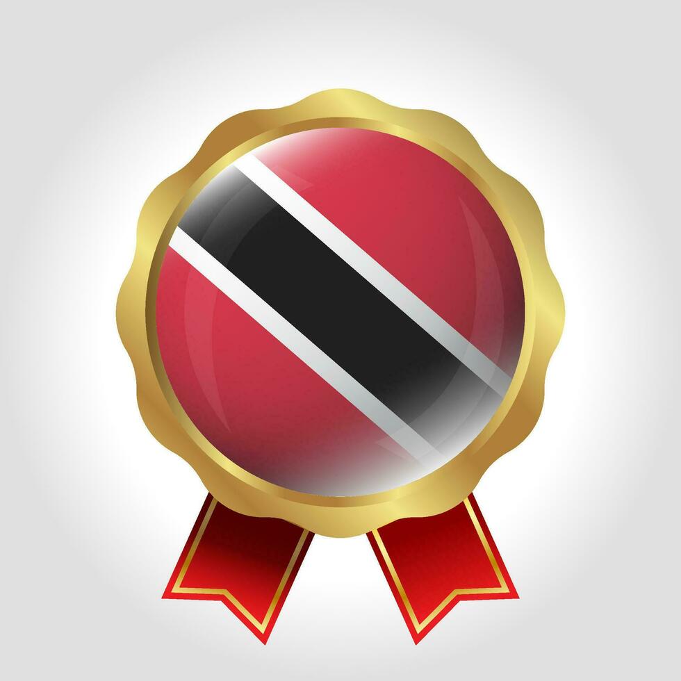 Creative Trinidad and Tobago Flag Label Vector Design