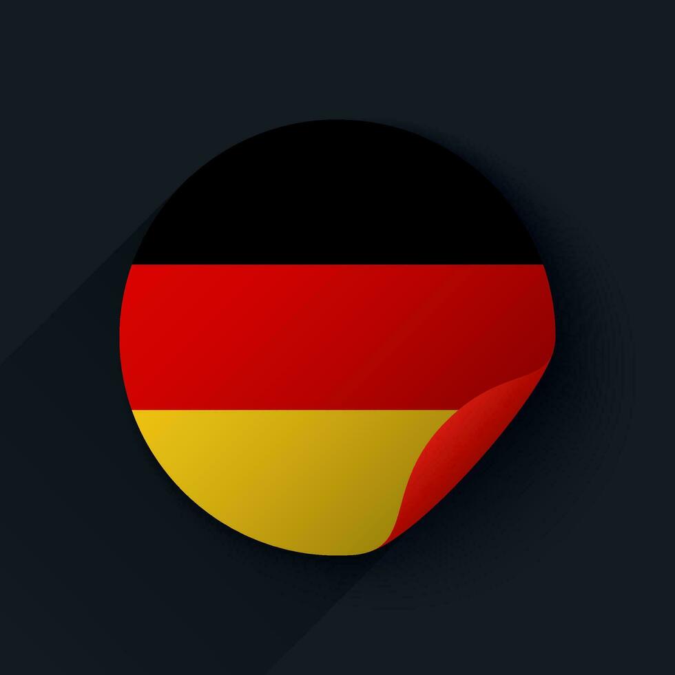 Alemania bandera pegatina vector ilustración