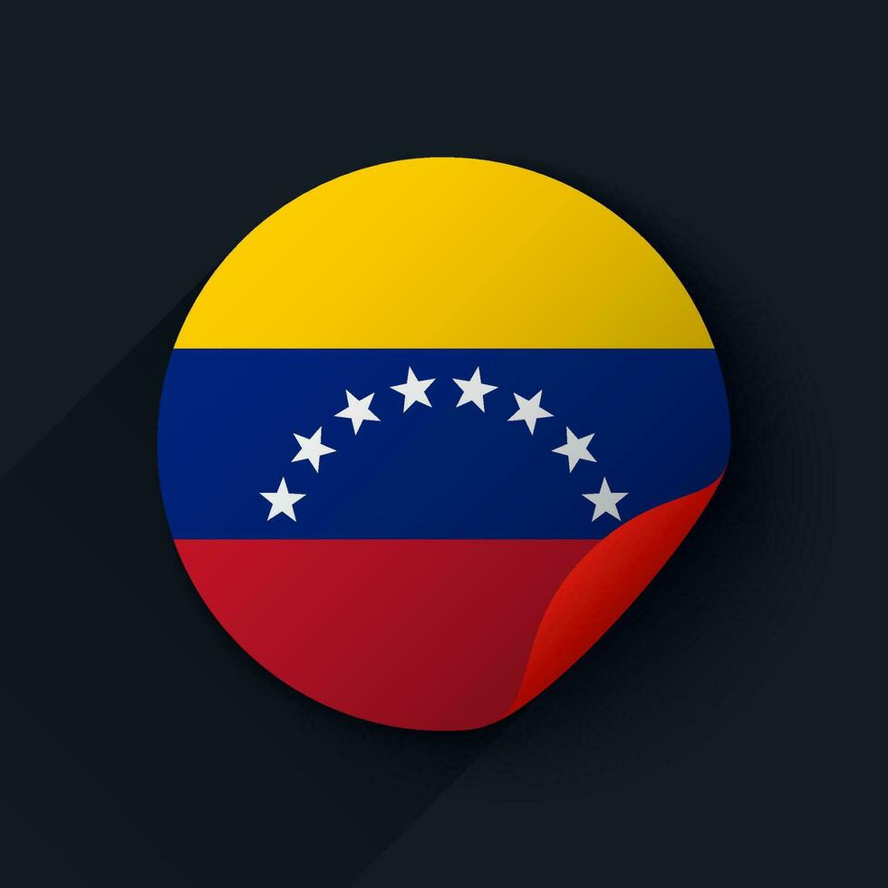 Venezuela bandera pegatina vector ilustración