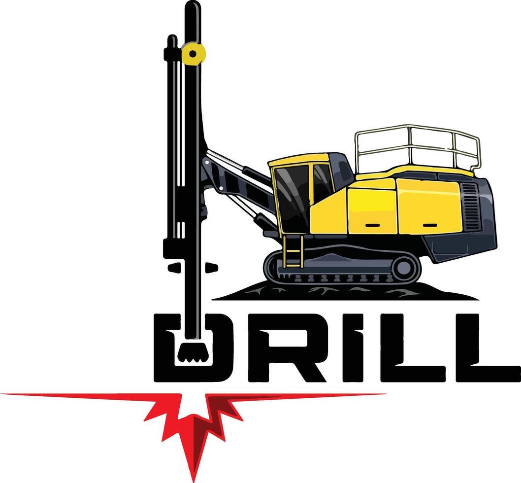 Striking designs drill logo design vector