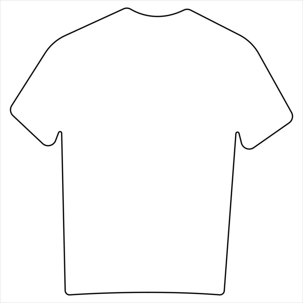 camiseta ropa una línea Arte continuo soltero línea editable vector