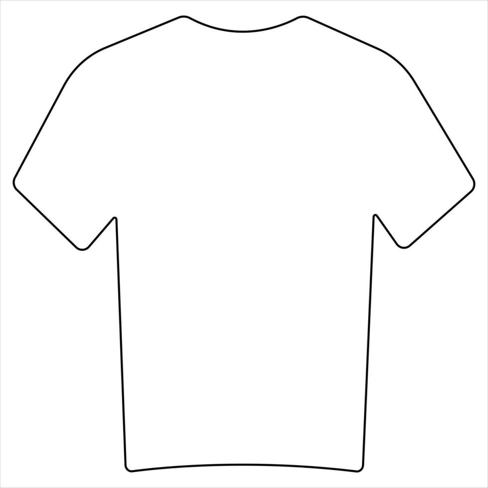 camiseta ropa una línea Arte continuo soltero línea editable vector