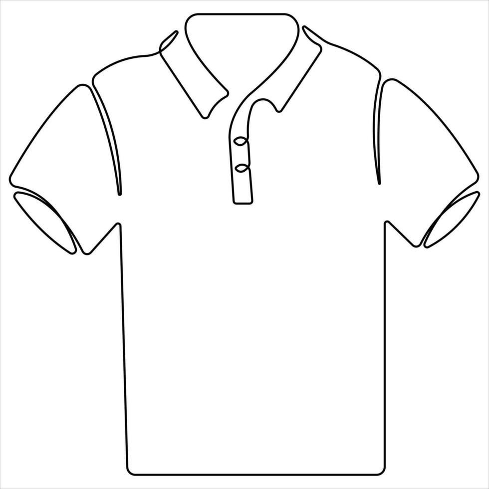 camiseta ropa una línea Arte continuo soltero línea editable vector