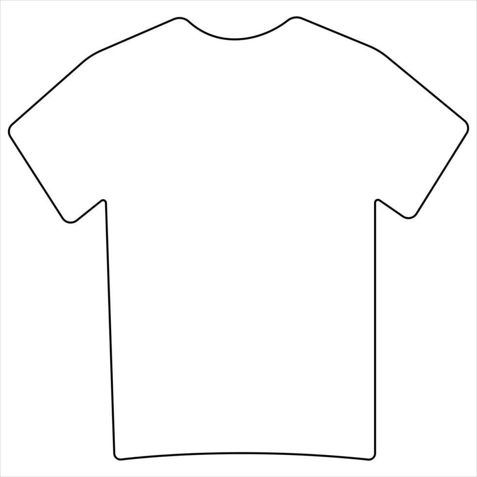 T-shirt clothes oneline art continuous single line editable vector