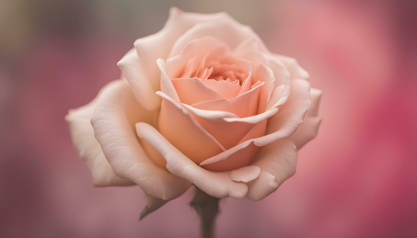 AI generated a single rose is shown in front of a blurred background photo