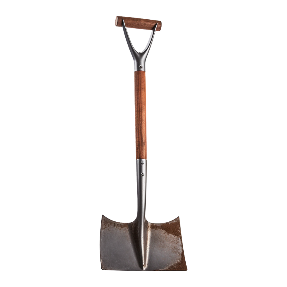 AI generated A shovel is leaning isolated on transparent background png