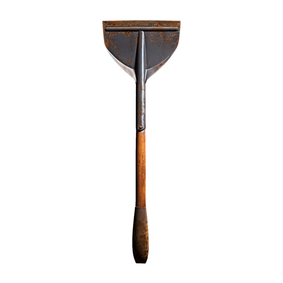 AI generated A shovel is leaning isolated on transparent background png
