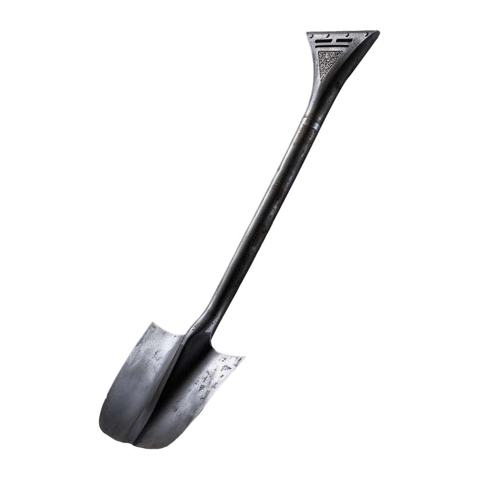 AI generated A shovel is leaning isolated on transparent background png