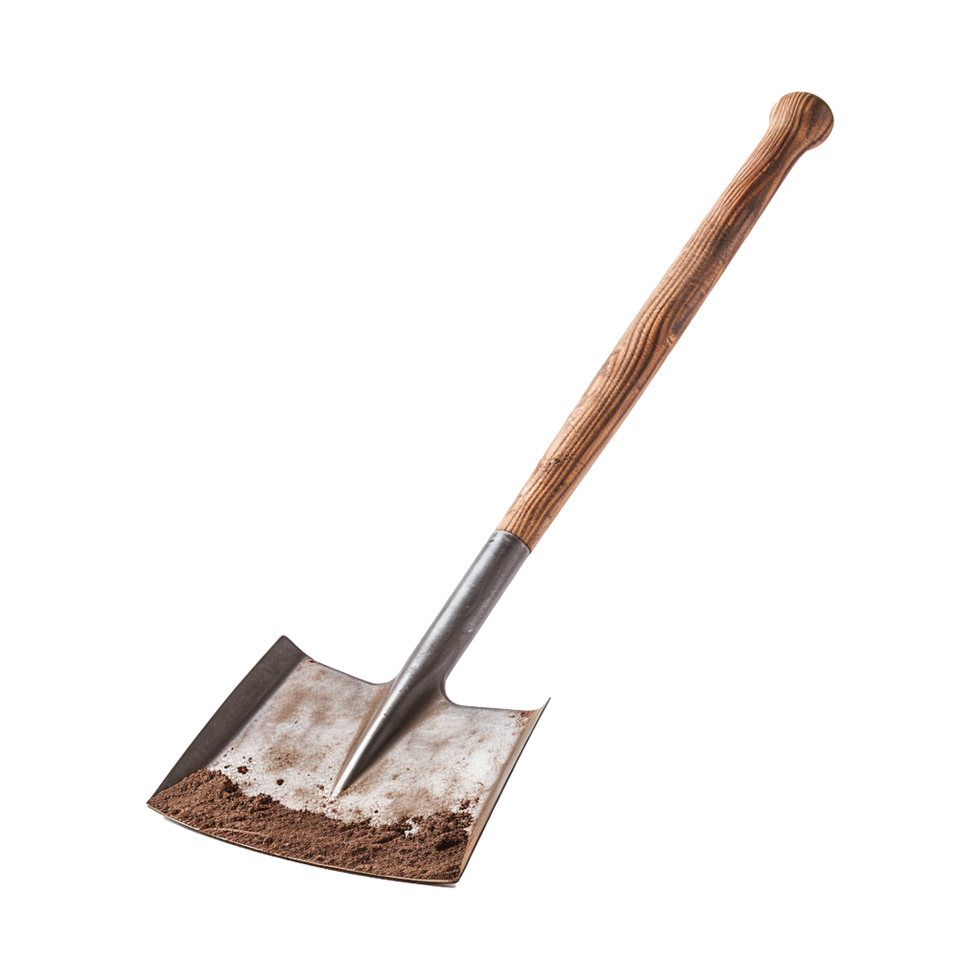 AI generated A shovel is leaning isolated on transparent background png
