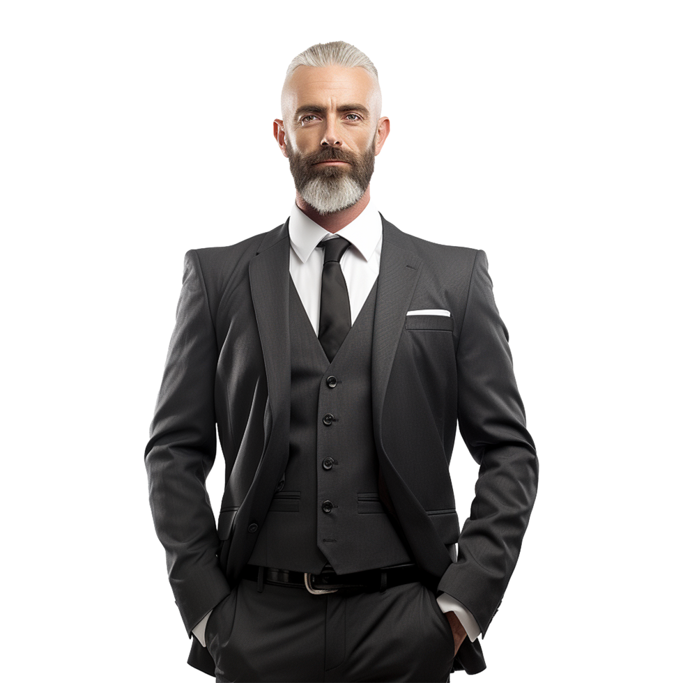 AI generated Young stylish man posing isolated on transparent background png