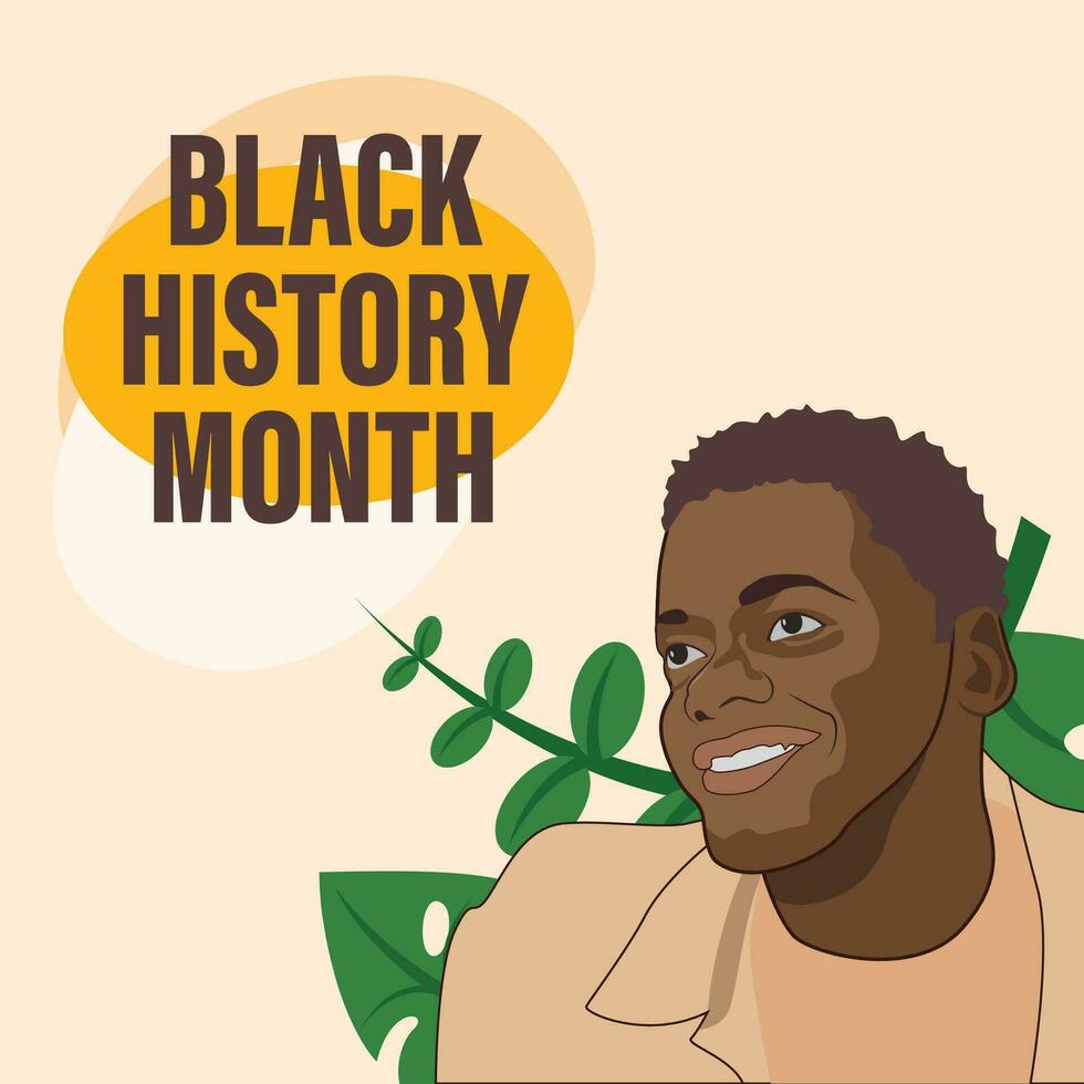 negro historia meses vibrante silueta de africano americano mujer vector