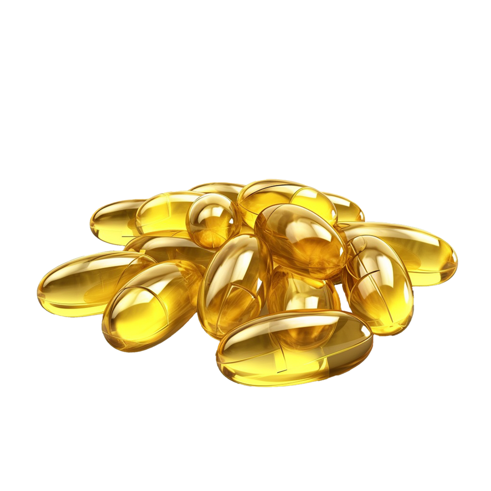 AI generated Capsules omega isolated on transparent background png