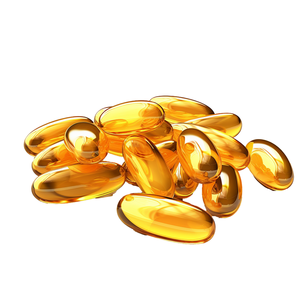AI generated Capsules omega isolated on transparent background png