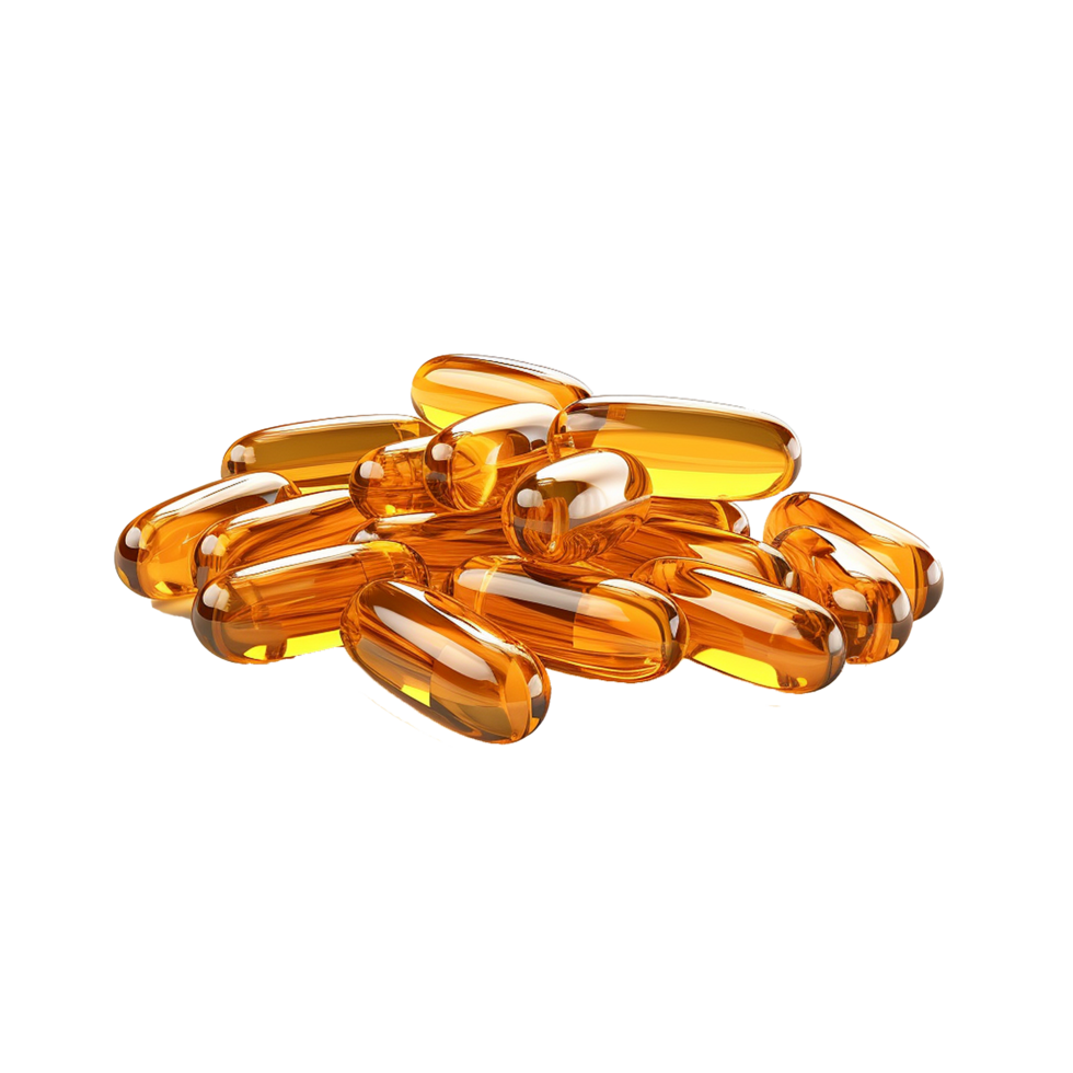 AI generated Capsules omega isolated on transparent background png