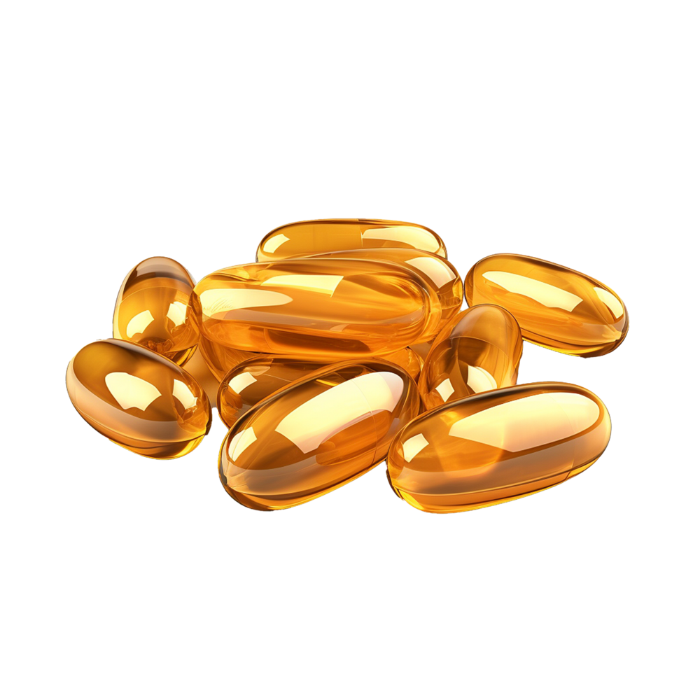 AI generated Capsules omega isolated on transparent background png