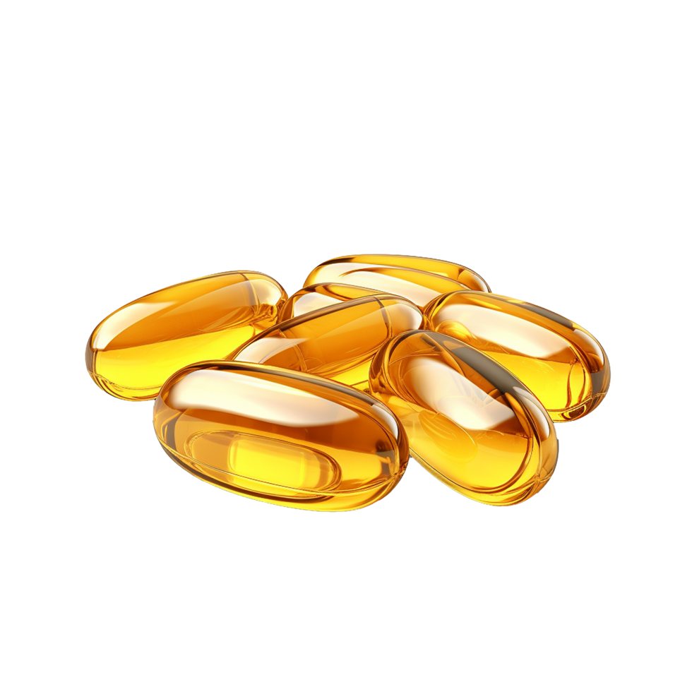 AI generated Capsules omega isolated on transparent background png