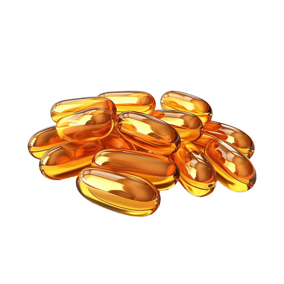 AI generated Capsules omega isolated on transparent background png