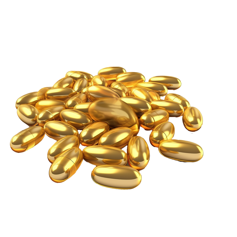 AI generated Capsules omega isolated on transparent background png