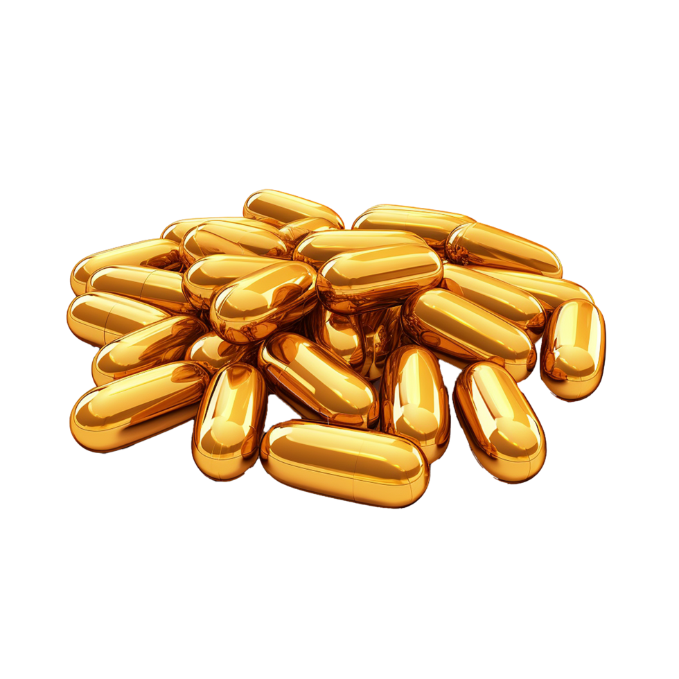 AI generated Capsules omega isolated on transparent background png