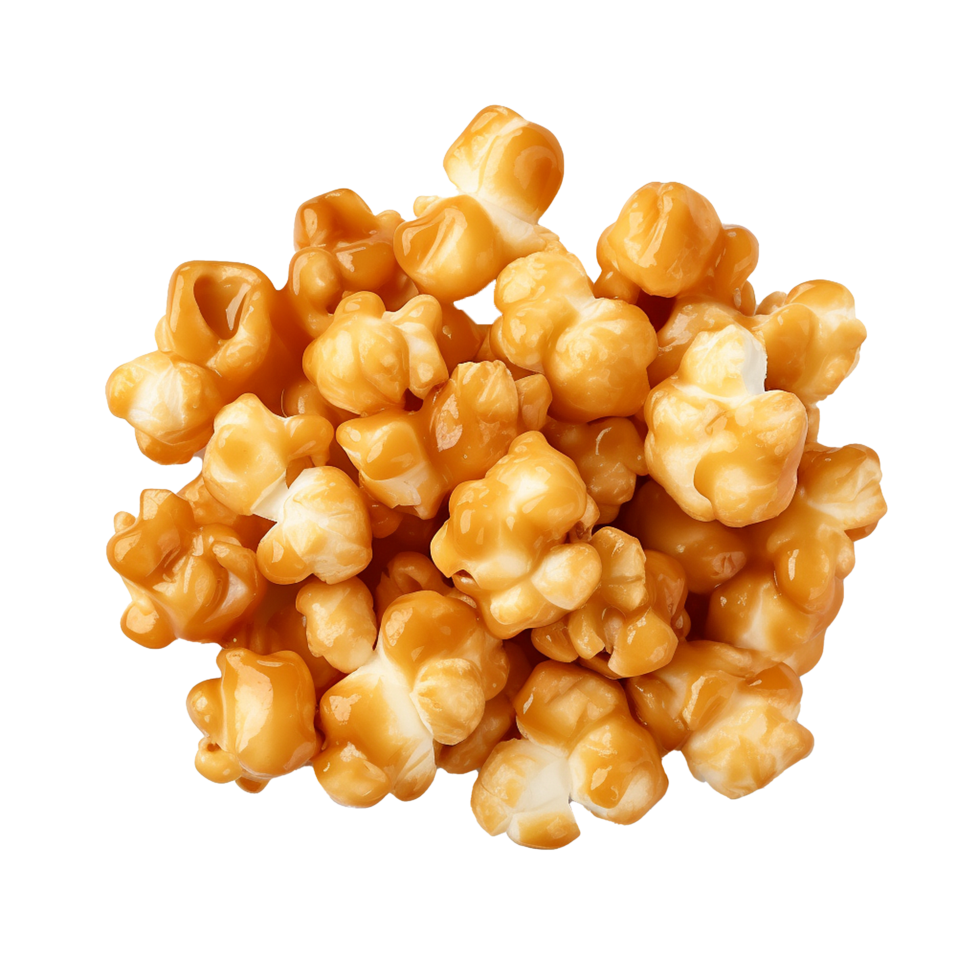 ai généré caramel bouffée blé pop corn png isolé sur transparent Contexte