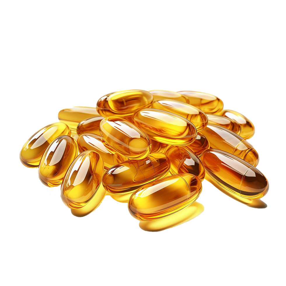 AI generated Capsules omega isolated on transparent background png