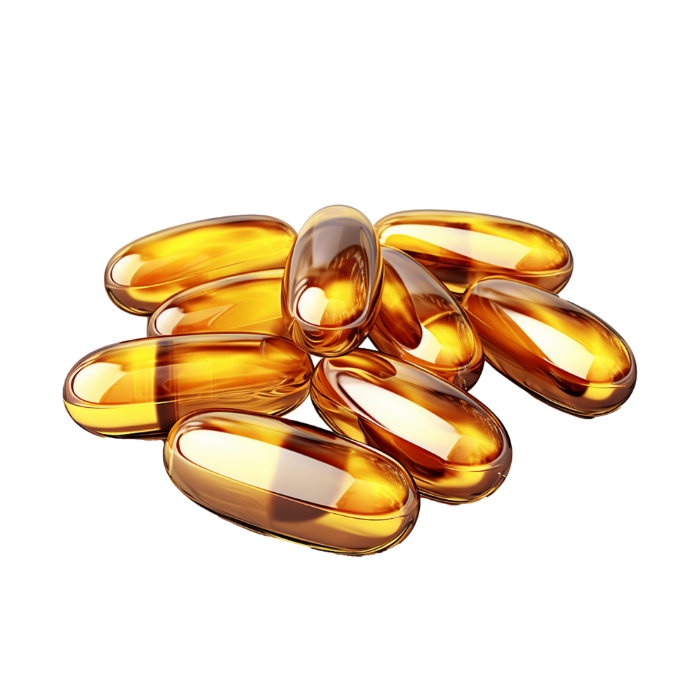 AI generated Capsules omega isolated on transparent background png