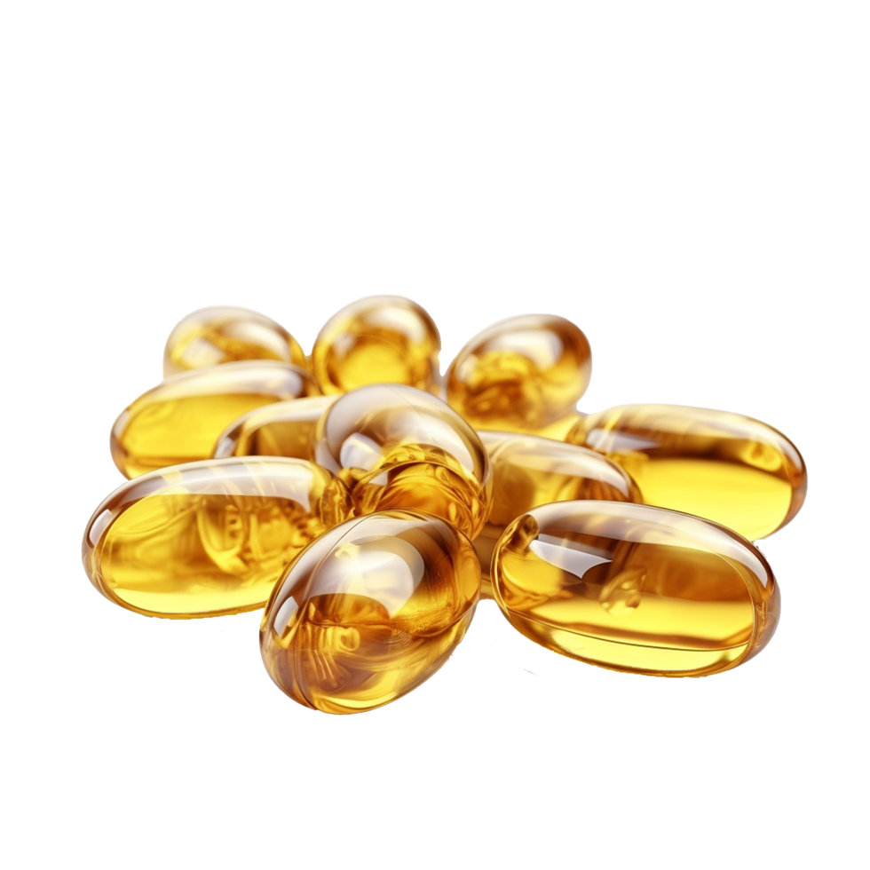 AI generated Capsules omega isolated on transparent background png