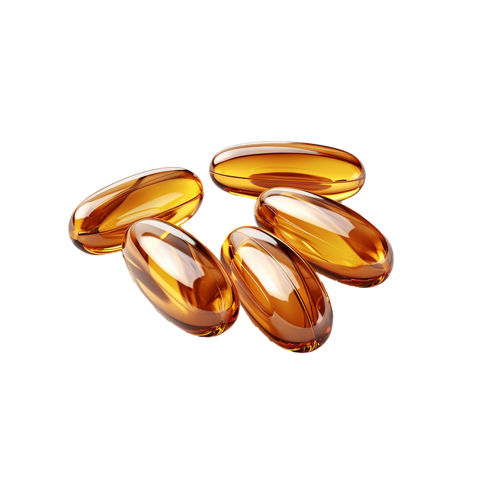 AI generated Capsules omega isolated on transparent background png