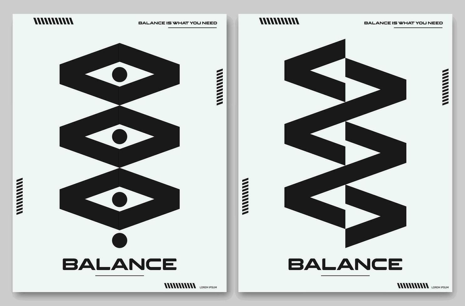 Poster Bauhaus art style containing the ideas of black and white,balance, abstract modern art in geometric shapes vector
