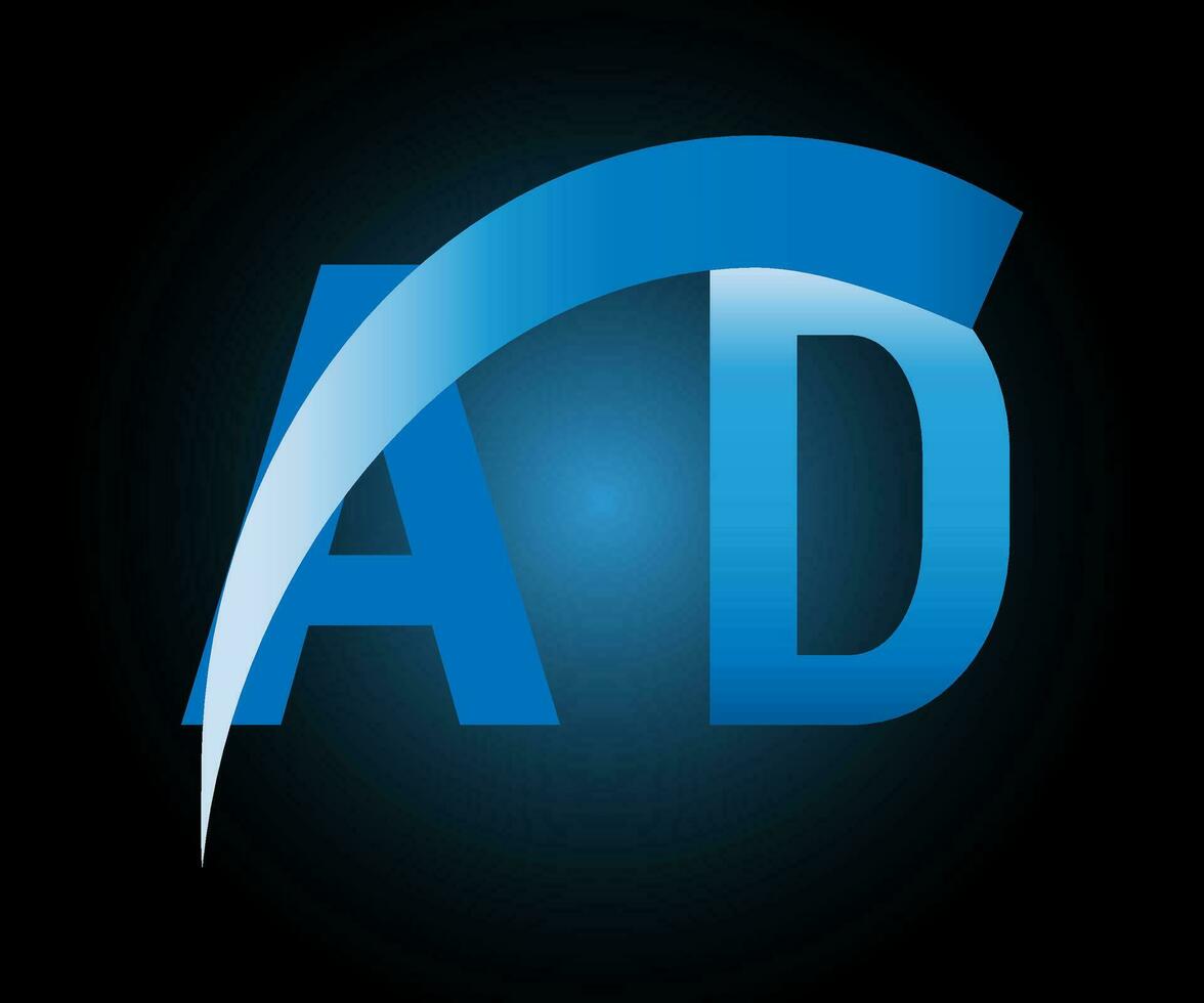 AD Letter Logo Design vector