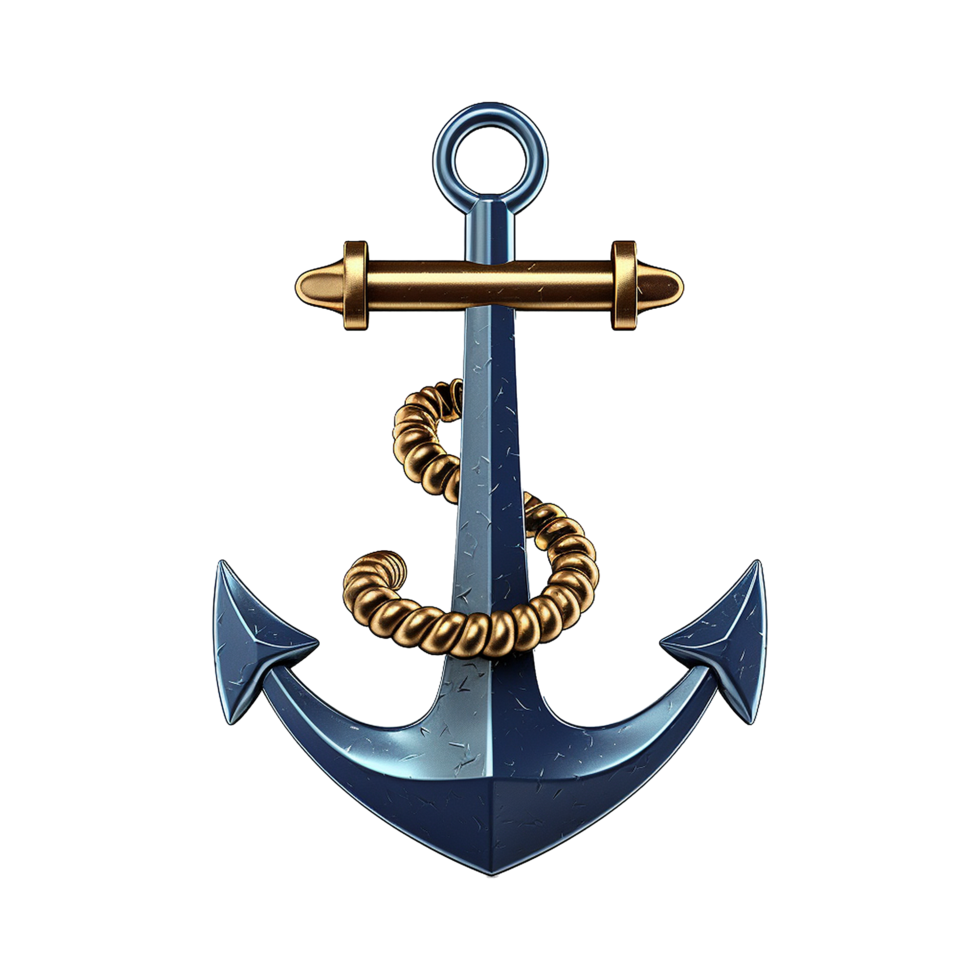 AI generated Ship Anchor isolated on transparent background png