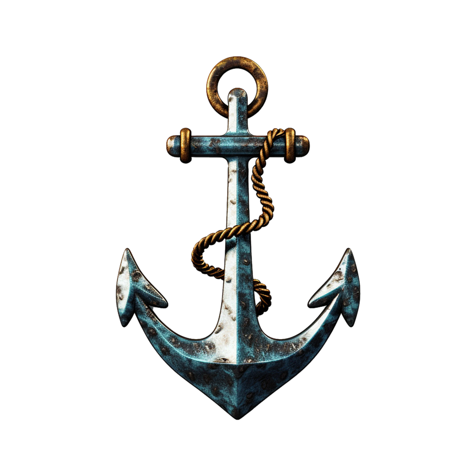 AI generated Ship Anchor isolated on transparent background png