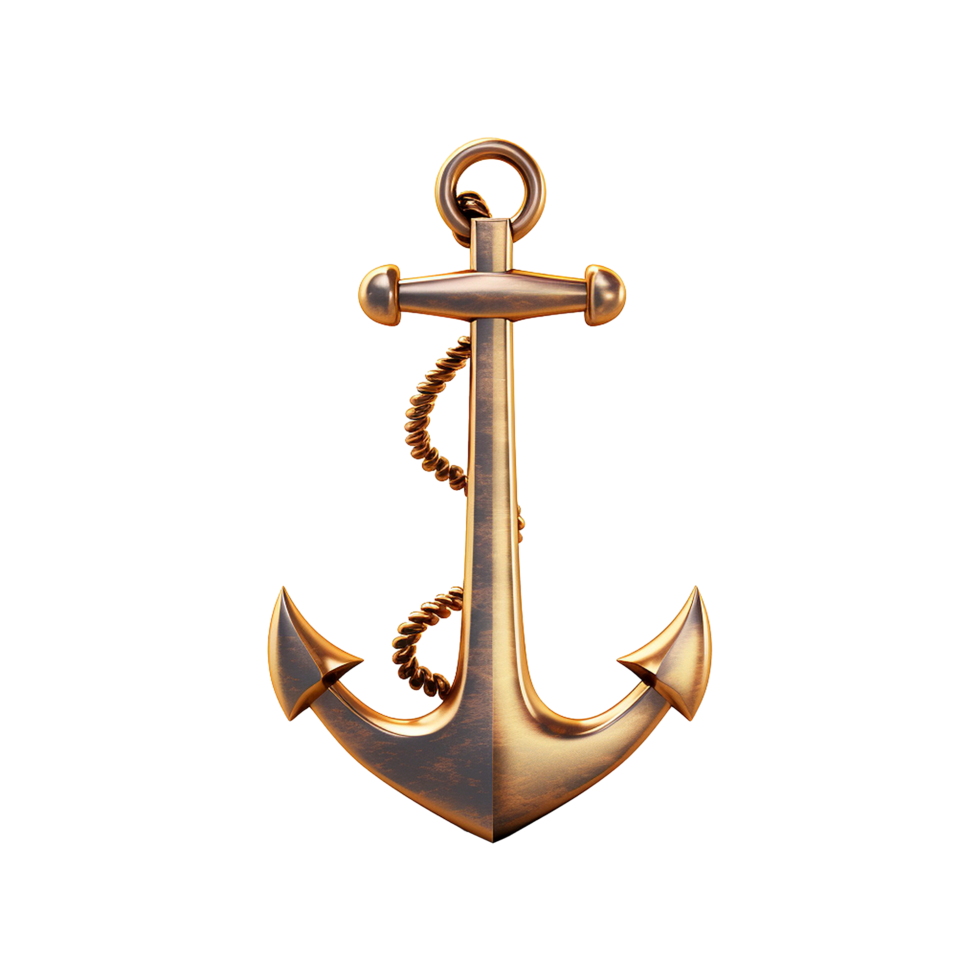 AI generated Ship Anchor isolated on transparent background png