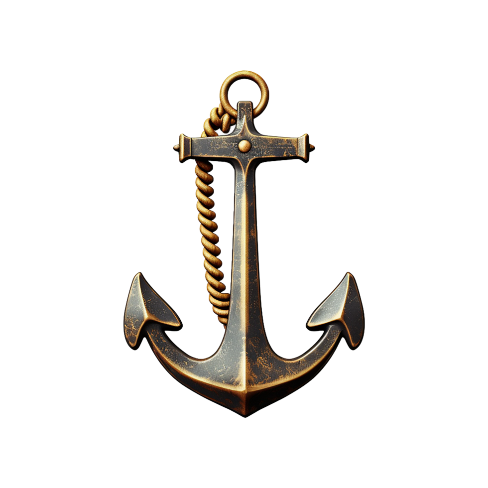 AI generated Ship Anchor isolated on transparent background png