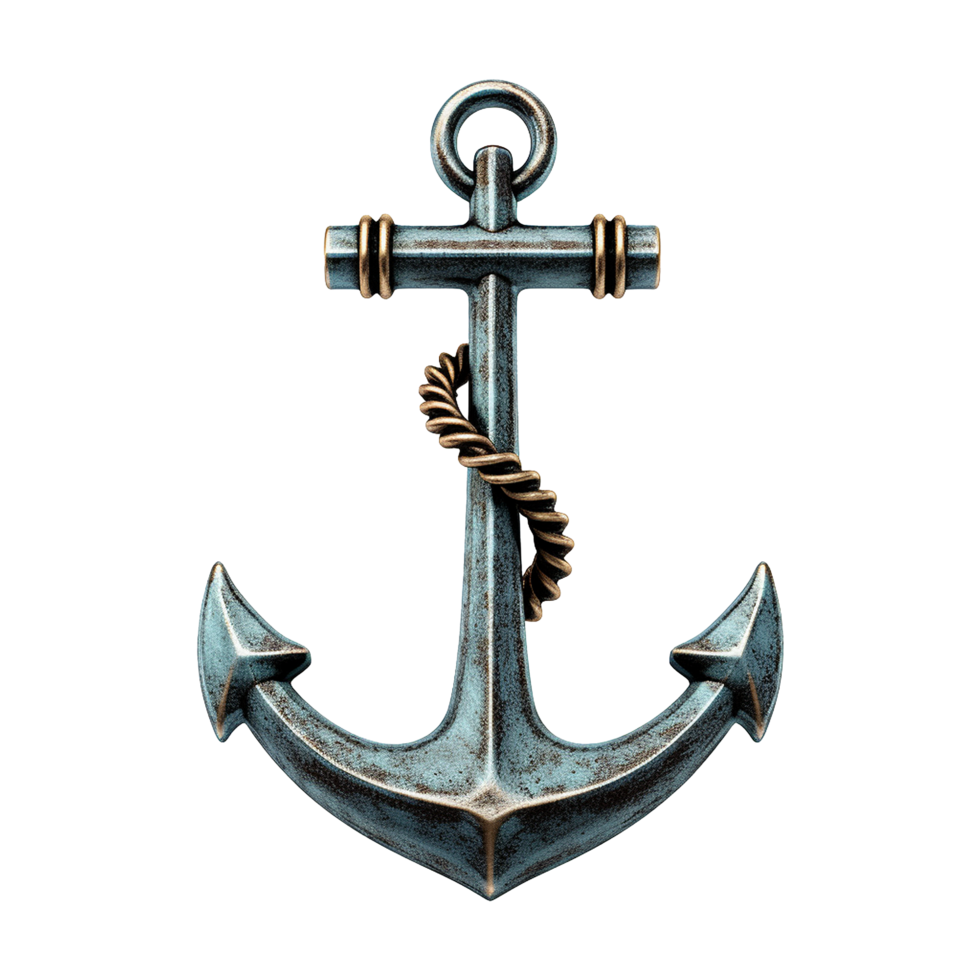 AI generated Ship Anchor isolated on transparent background png