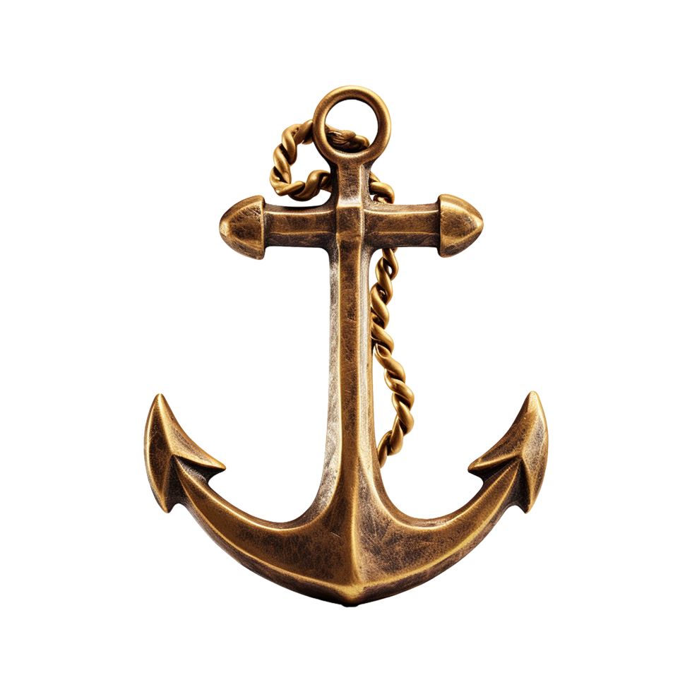 AI generated Ship Anchor isolated on transparent background png