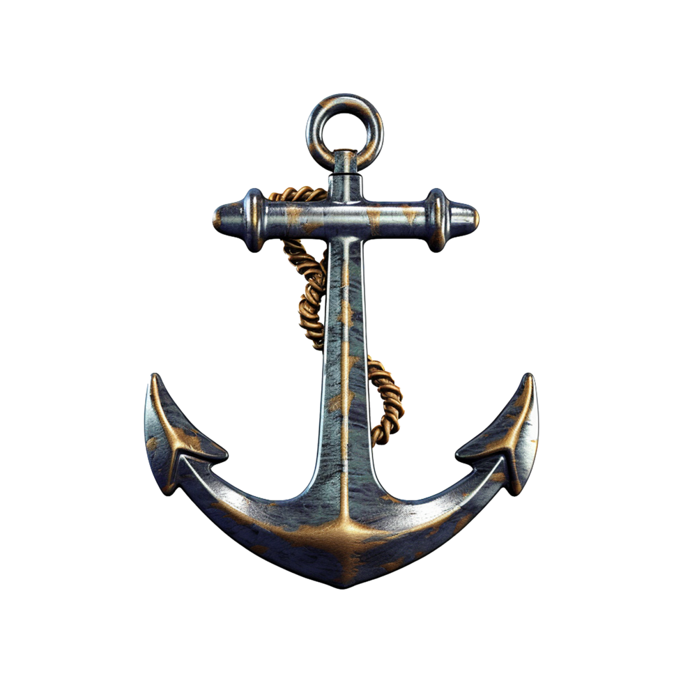 AI generated Ship Anchor isolated on transparent background