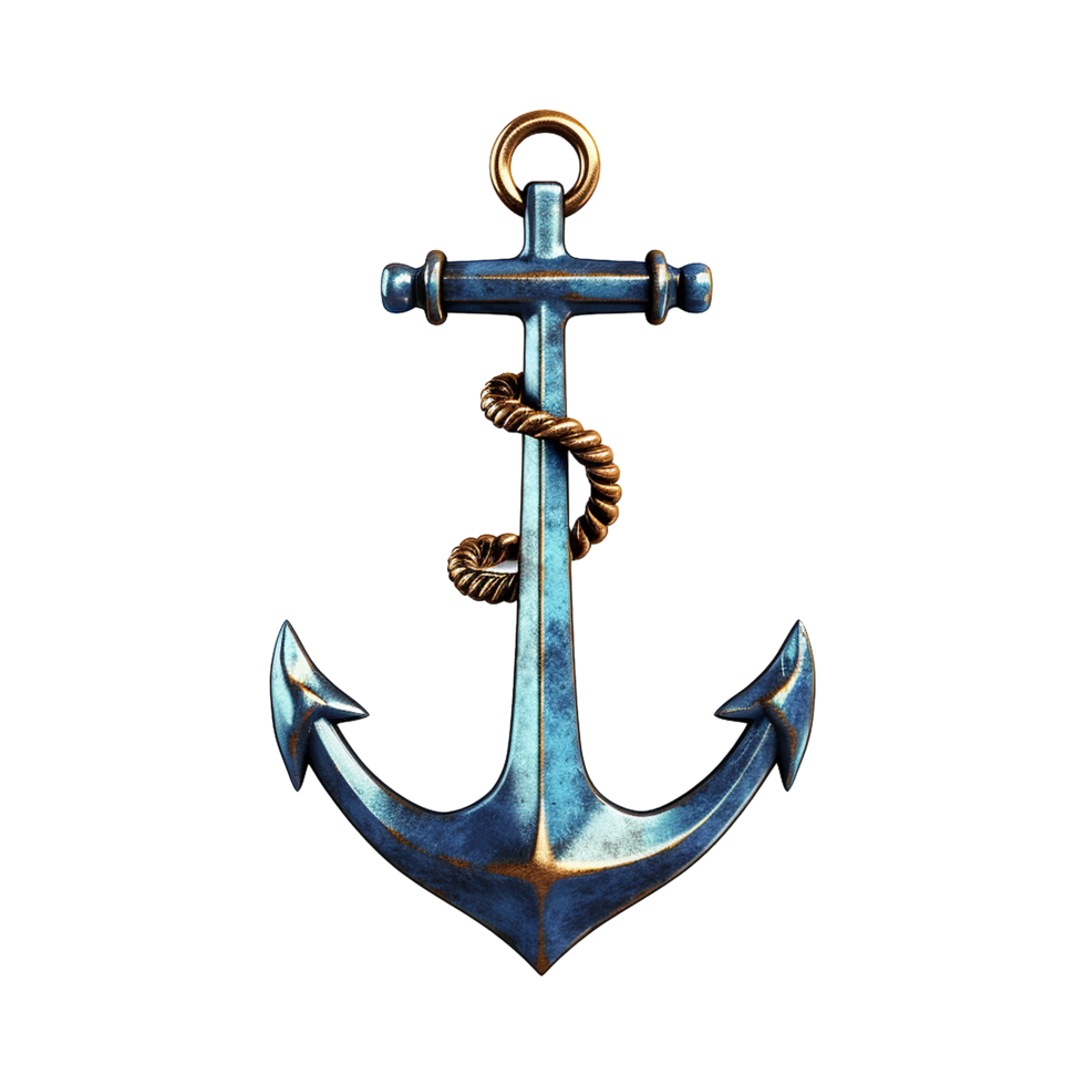 AI generated Ship Anchor isolated on transparent background png