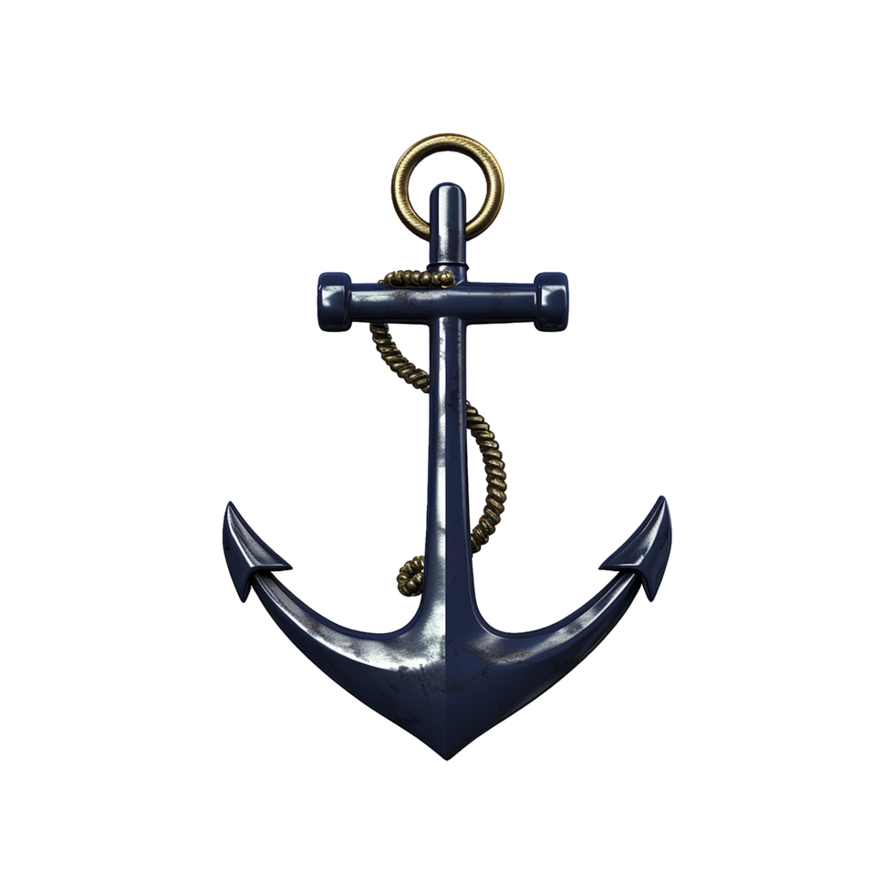 AI generated Ship Anchor isolated on transparent background png