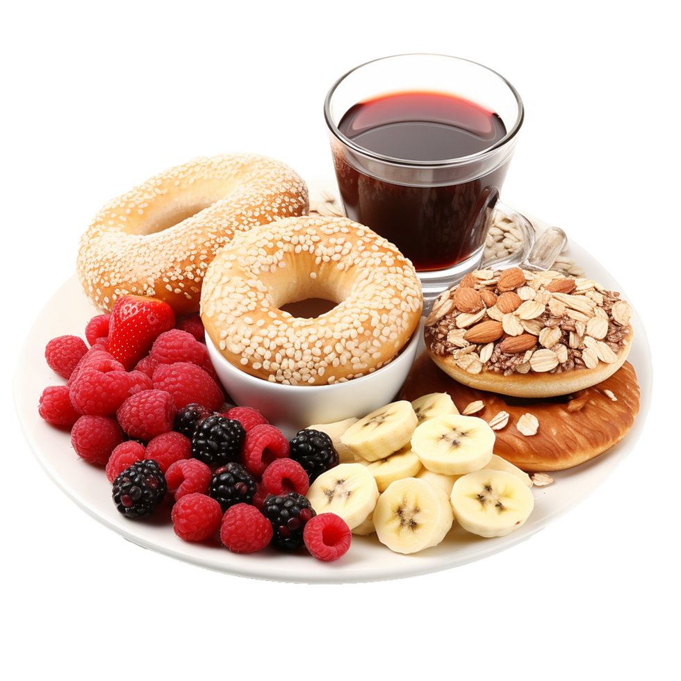 AI generated Breakfast food png isolated on transparent background