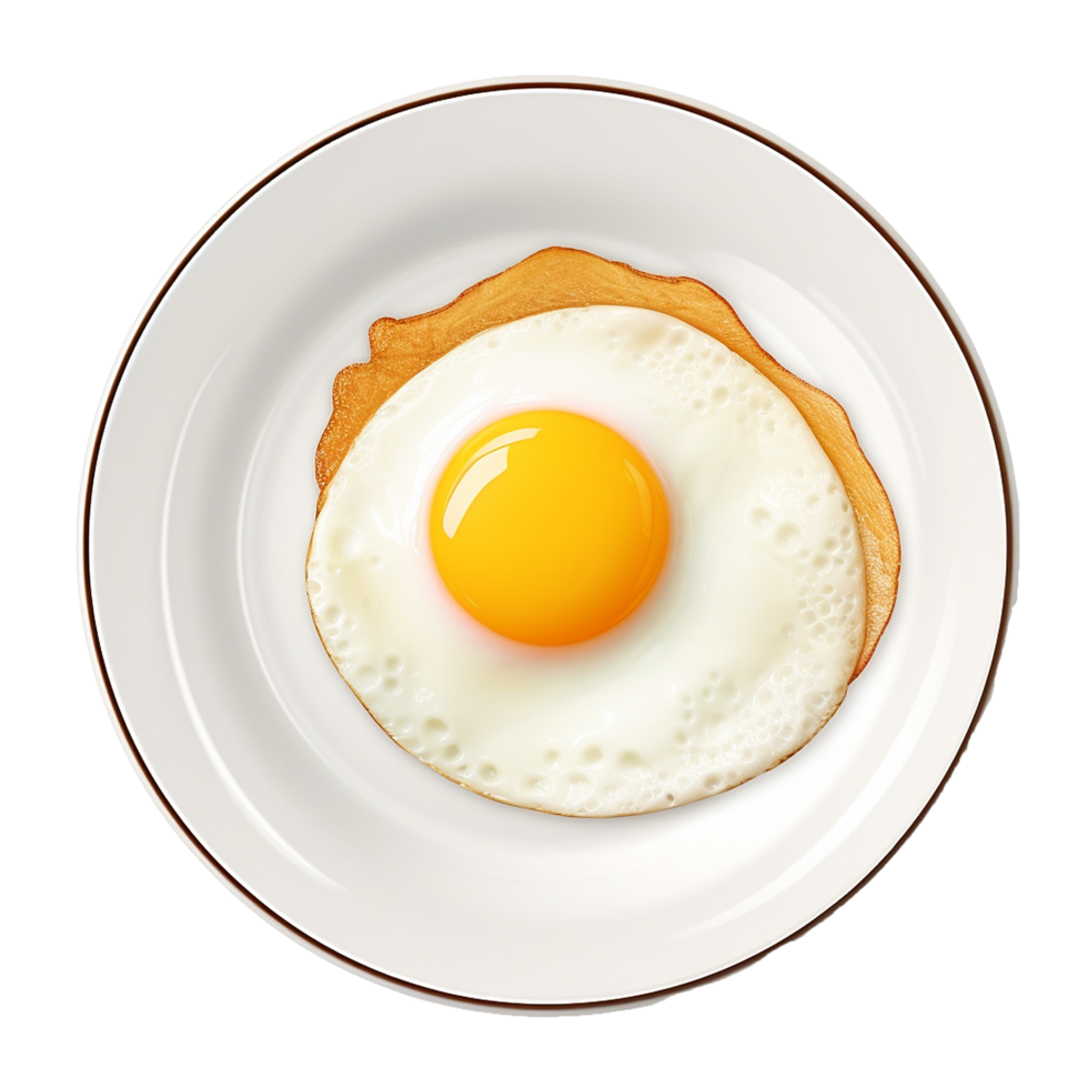 AI generated A fried egg png isolated on transparent background