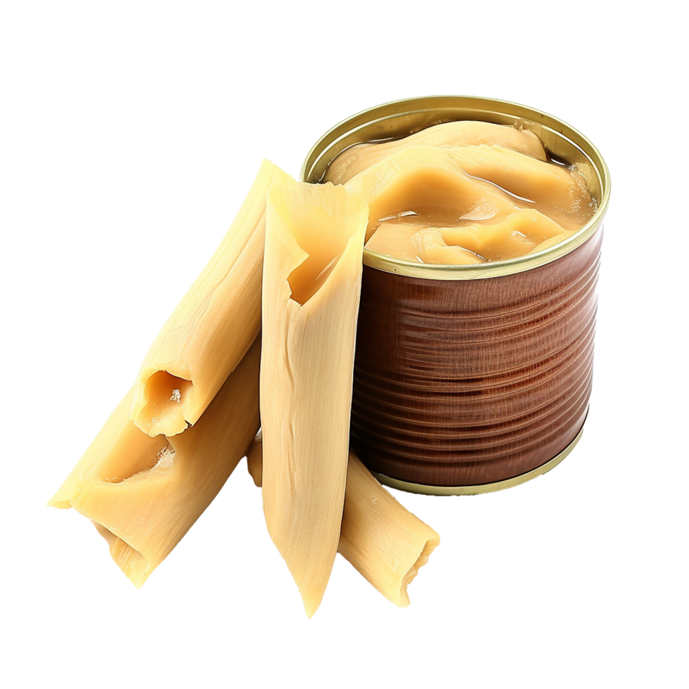 AI generated Canned bamboo shoots png isolated on transparent background
