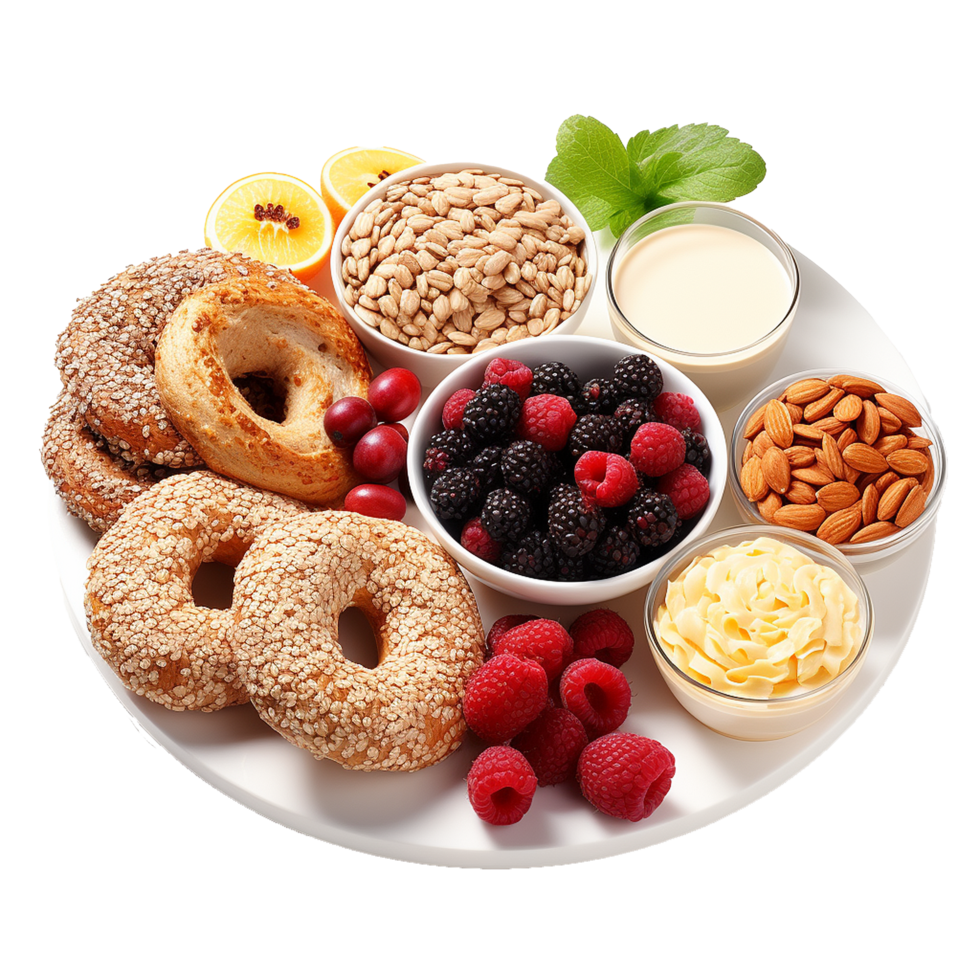 AI generated Breakfast food png isolated on transparent background