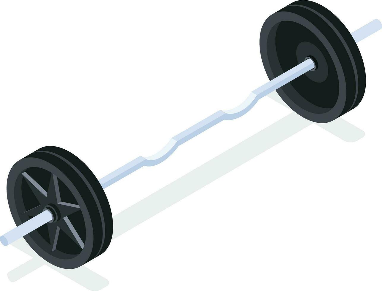 Isometric Barbell Icon vector