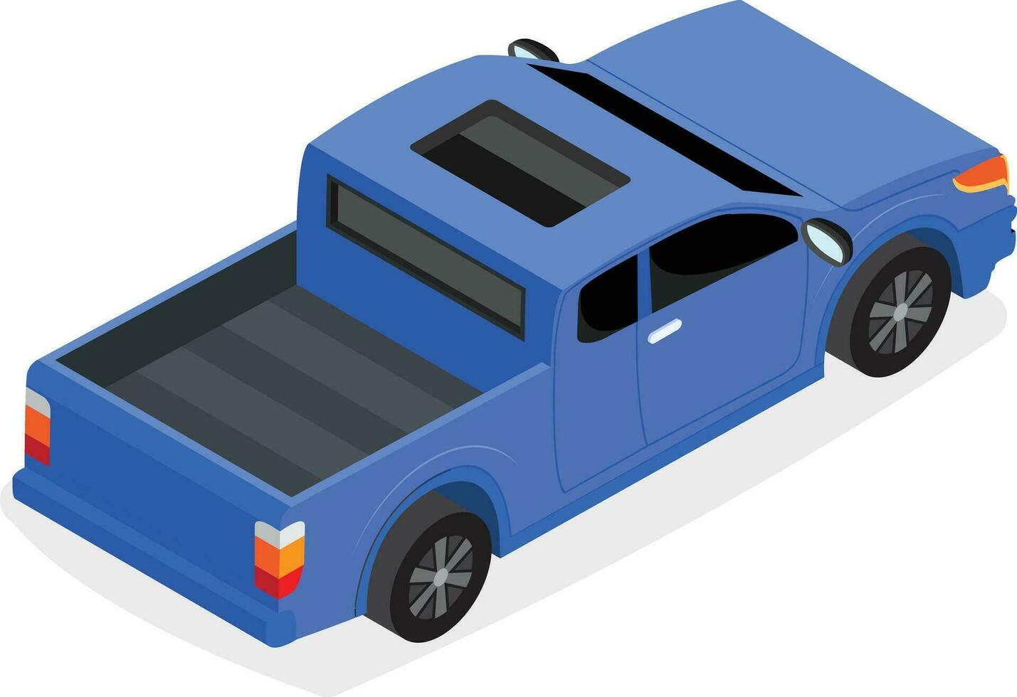 Isometric Pickup Truck vector