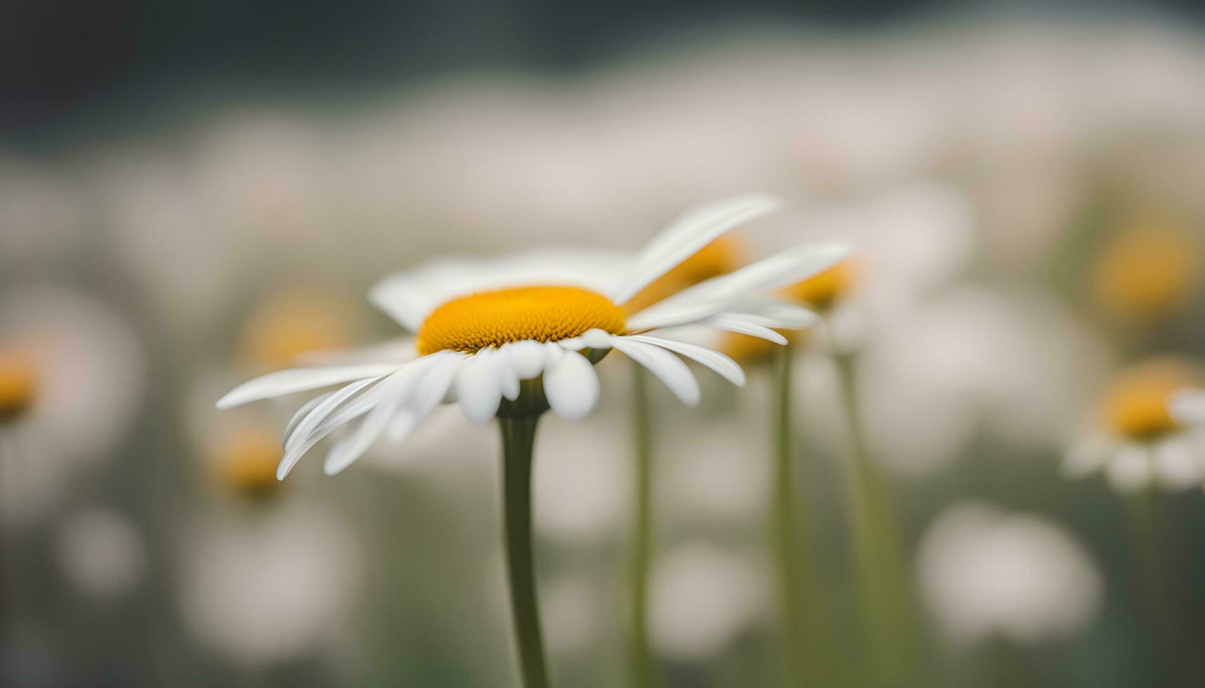 AI generated a close up of a daisy with yellow centers photo