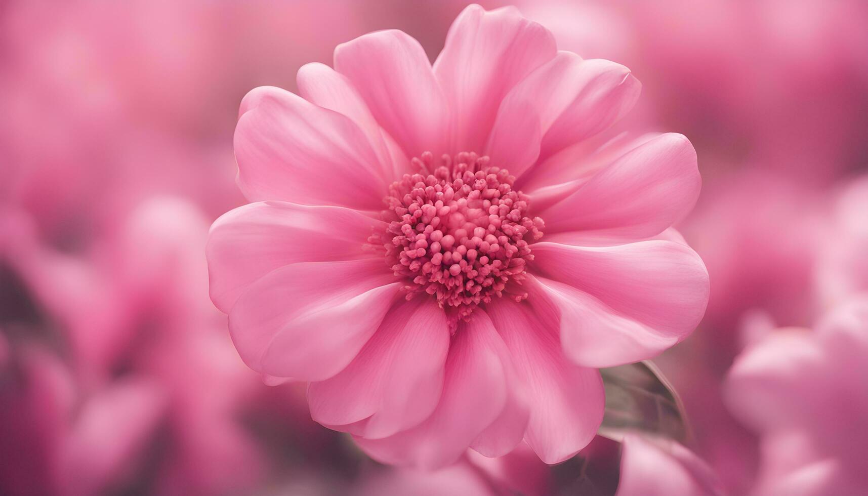 AI generated pink flower with blurred background photo