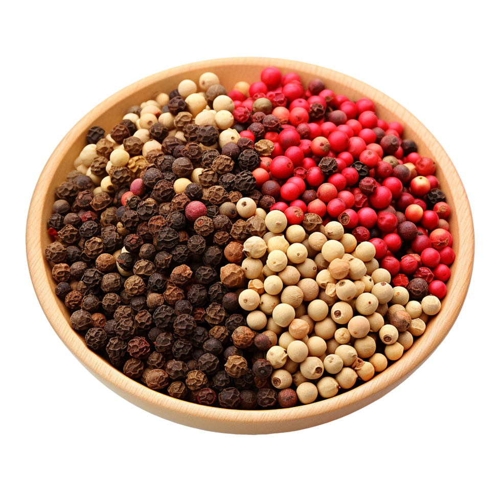 AI generated Assorted peppercorns png isolated on transparent background